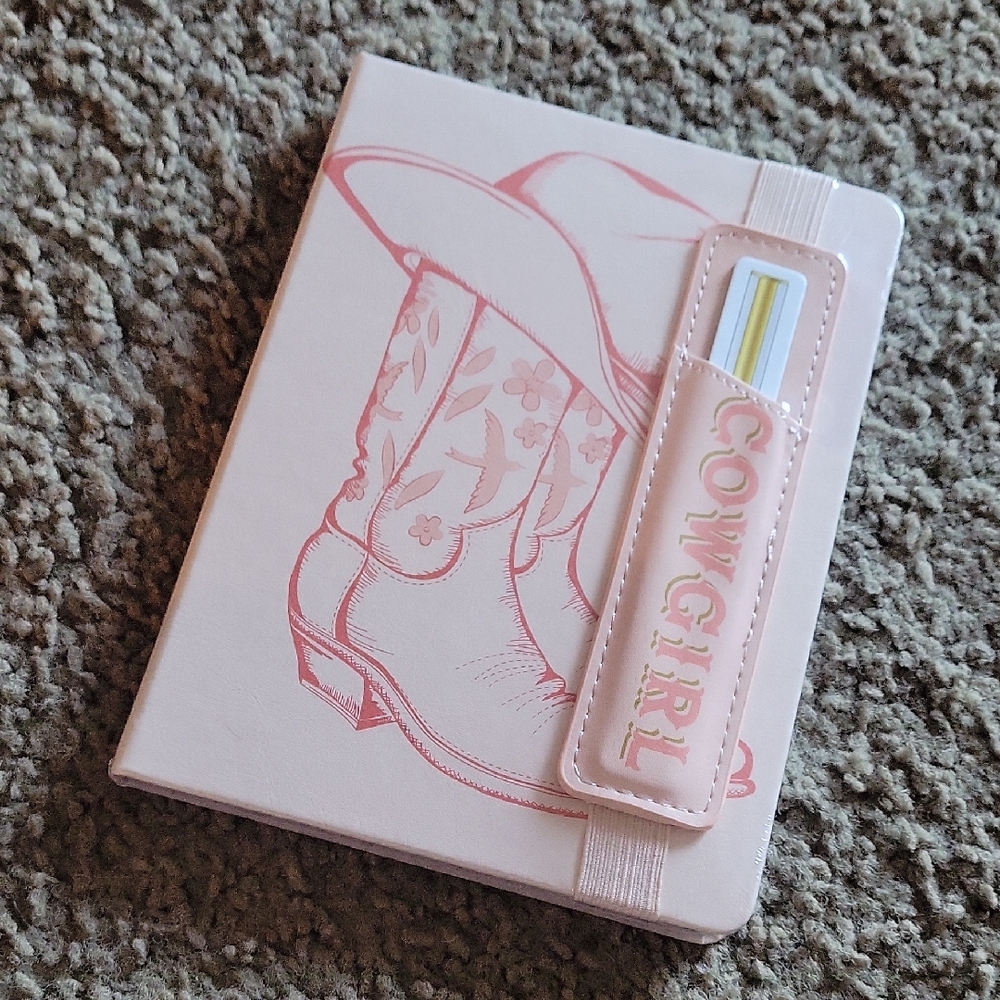 NWT Pink Cowgirl Notebook with Pen